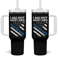Funny Foster Parent I Am Not Most Men Foster Dad Tumbler With Handle American Flag