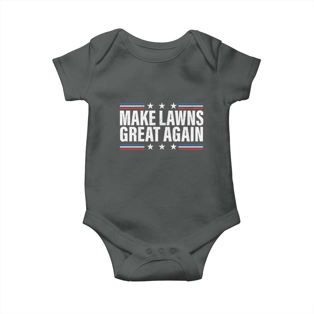 Funny Make Lawns Great Again Baby Onesie Lawn Mower Dad Gardener - Wonder Print Shop