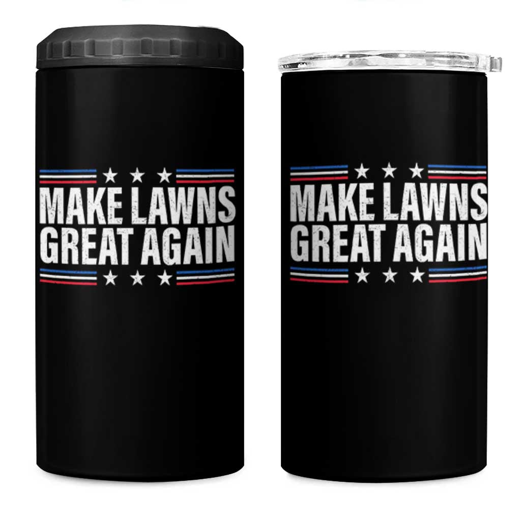 Funny Make Lawns Great Again 4 in 1 Can Cooler Tumbler Lawn Mower Dad Gardener - Wonder Print Shop