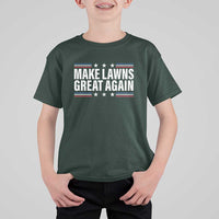 Funny Make Lawns Great Again T Shirt For Kid Lawn Mower Dad Gardener - Wonder Print Shop