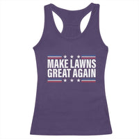 Funny Make Lawns Great Again Racerback Tank Top Lawn Mower Dad Gardener - Wonder Print Shop