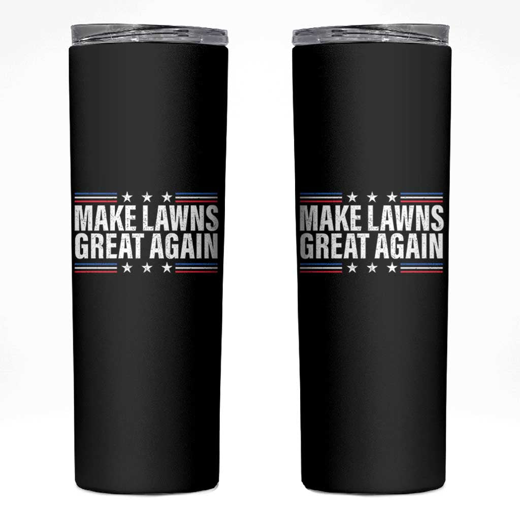 Funny Make Lawns Great Again Skinny Tumbler Lawn Mower Dad Gardener - Wonder Print Shop