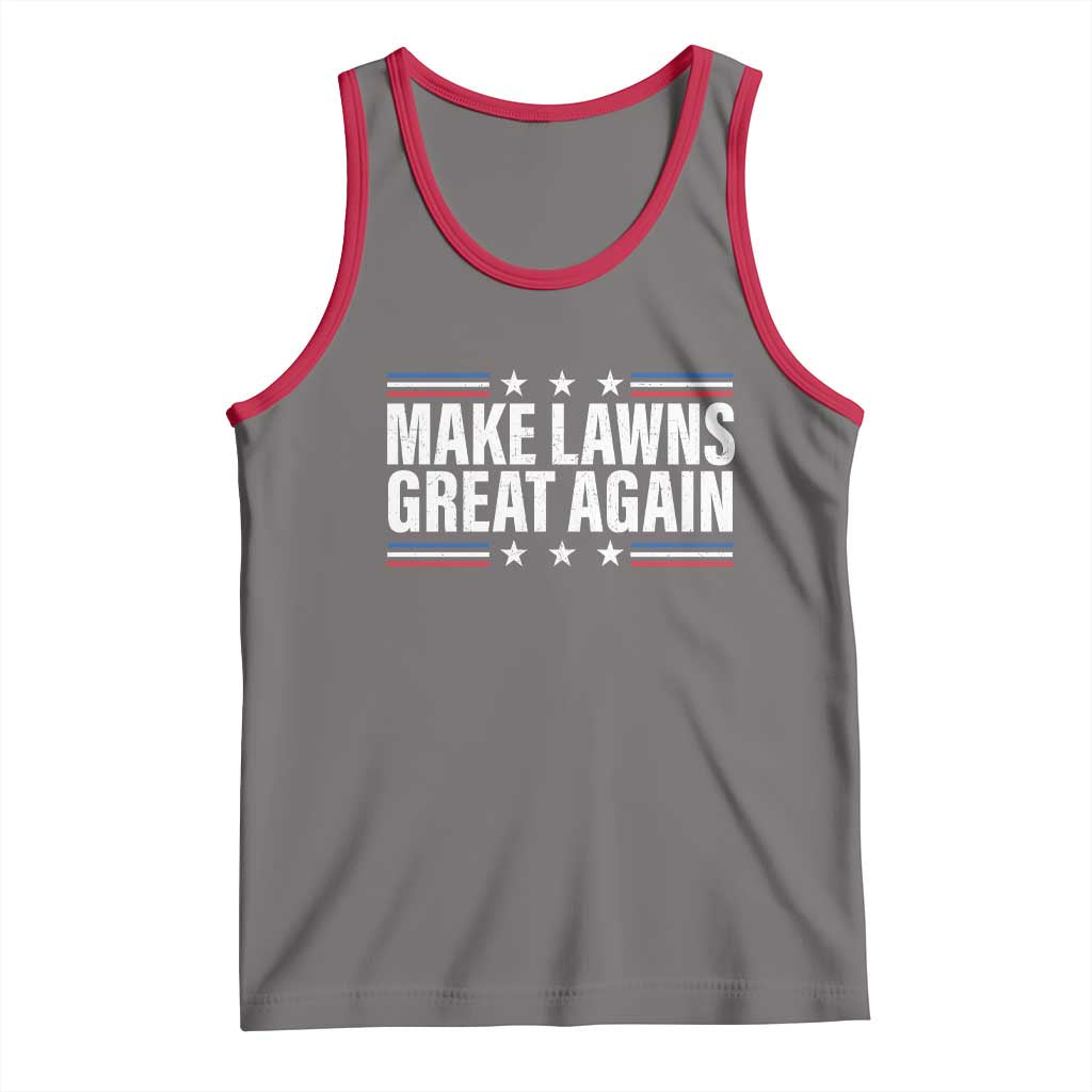 Funny Make Lawns Great Again Tank Top Lawn Mower Dad Gardener - Wonder Print Shop