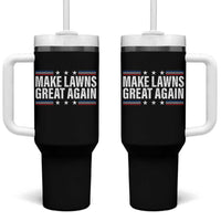 Funny Make Lawns Great Again Tumbler With Handle Lawn Mower Dad Gardener - Wonder Print Shop
