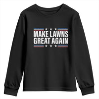 Funny Make Lawns Great Again Youth Sweatshirt Lawn Mower Dad Gardener - Wonder Print Shop