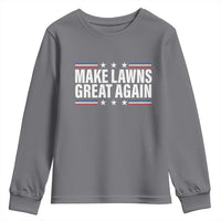 Funny Make Lawns Great Again Youth Sweatshirt Lawn Mower Dad Gardener - Wonder Print Shop