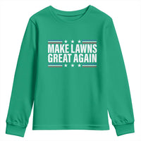 Funny Make Lawns Great Again Youth Sweatshirt Lawn Mower Dad Gardener - Wonder Print Shop
