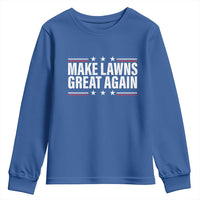 Funny Make Lawns Great Again Youth Sweatshirt Lawn Mower Dad Gardener - Wonder Print Shop