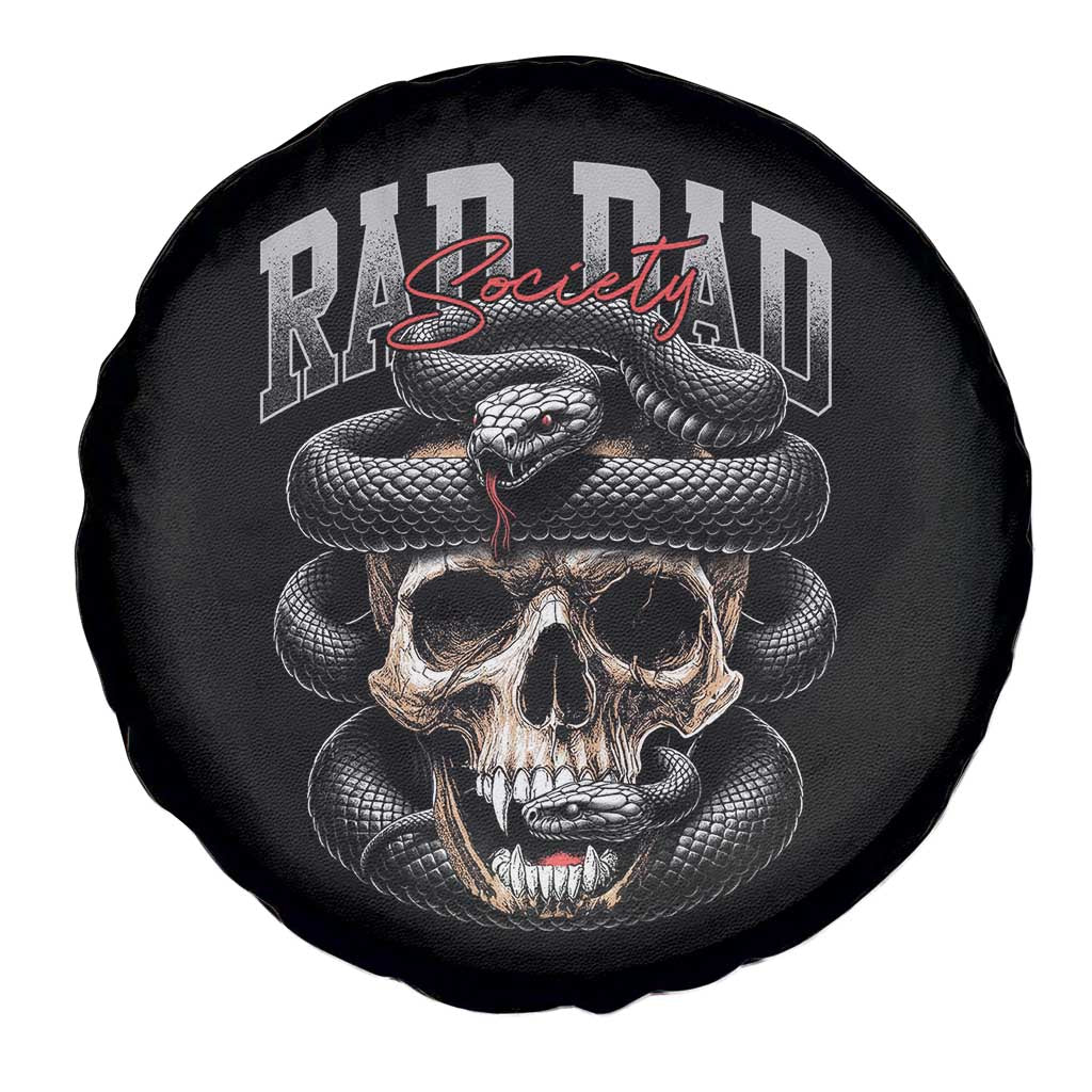 Funny Rad Dad Society Spare Tire Cover Dad Life Skull Snake Fathers Day