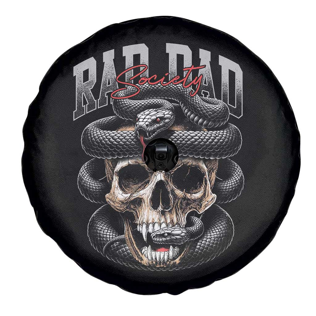 Funny Rad Dad Society Spare Tire Cover Dad Life Skull Snake Fathers Day