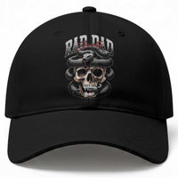 Funny Rad Dad Society Baseball Cap Dad Life Skull Snake Fathers Day