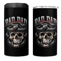Funny Rad Dad Society 4 in 1 Can Cooler Tumbler Dad Life Skull Snake Fathers Day