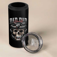 Funny Rad Dad Society 4 in 1 Can Cooler Tumbler Dad Life Skull Snake Fathers Day