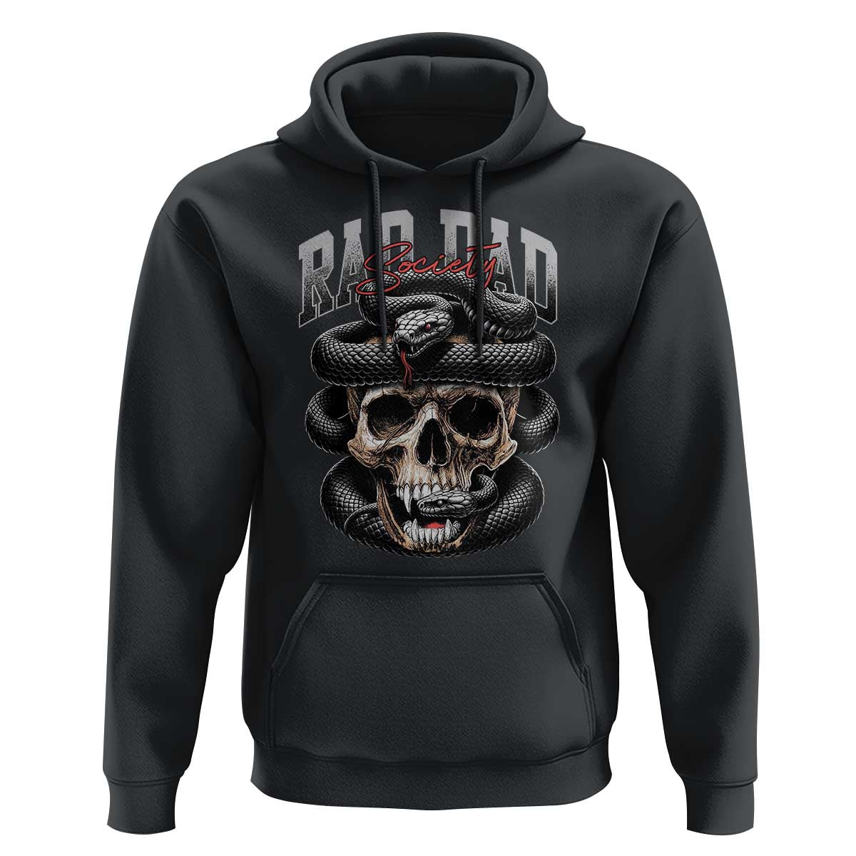 Funny Rad Dad Society Hoodie Dad Life Skull Snake Fathers Day