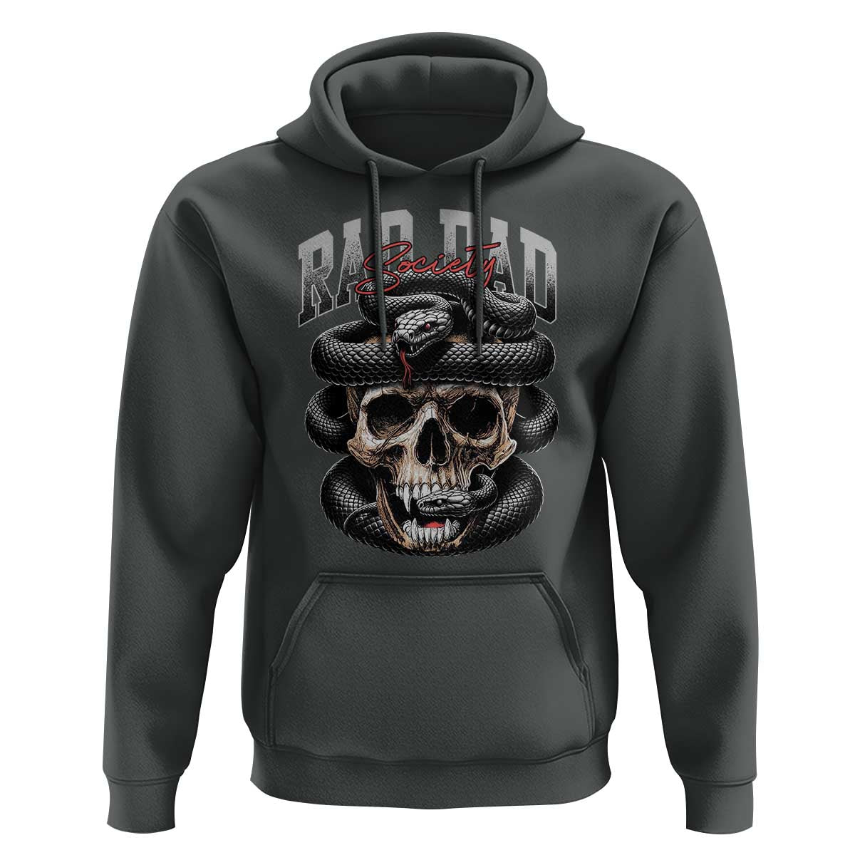 Funny Rad Dad Society Hoodie Dad Life Skull Snake Fathers Day