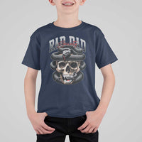 Funny Rad Dad Society T Shirt For Kid Dad Life Skull Snake Fathers Day