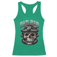 Funny Rad Dad Society Racerback Tank Top Dad Life Skull Snake Fathers Day