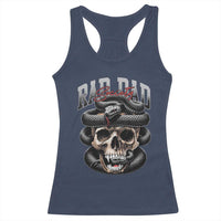 Funny Rad Dad Society Racerback Tank Top Dad Life Skull Snake Fathers Day