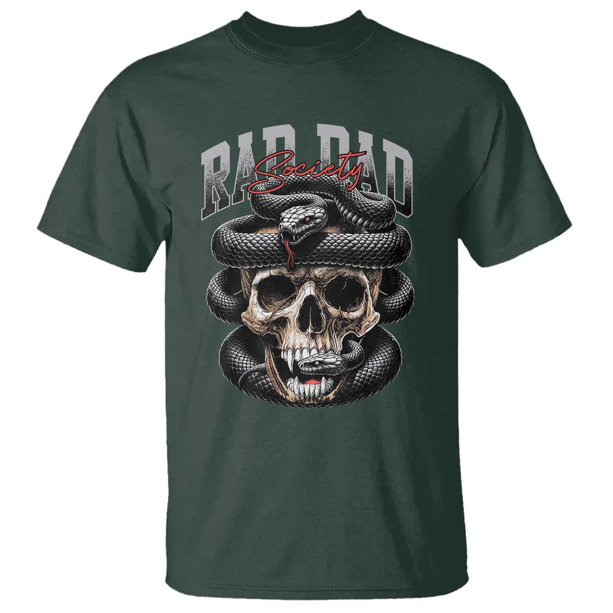 Funny Rad Dad Society T Shirt Dad Life Skull Snake Fathers Day
