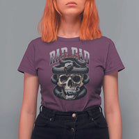 Funny Rad Dad Society T Shirt For Women Dad Life Skull Snake Fathers Day