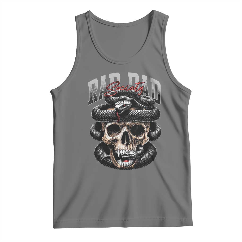 Funny Rad Dad Society Tank Top Dad Life Skull Snake Fathers Day