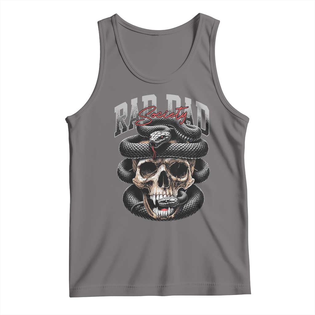 Funny Rad Dad Society Tank Top Dad Life Skull Snake Fathers Day