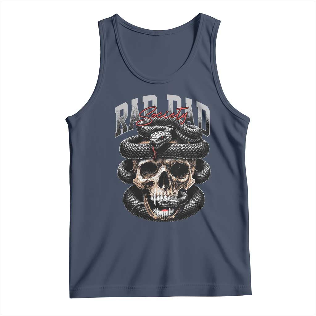 Funny Rad Dad Society Tank Top Dad Life Skull Snake Fathers Day