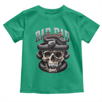 Funny Rad Dad Society Toddler T Shirt Dad Life Skull Snake Fathers Day