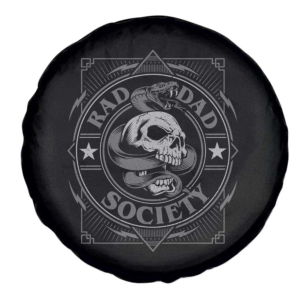 Funny Rad Dad Society Spare Tire Cover Vintage Skull Snake Fathers Day
