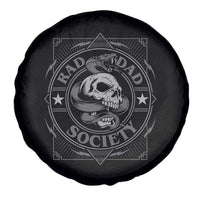 Funny Rad Dad Society Spare Tire Cover Vintage Skull Snake Fathers Day