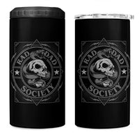 Funny Rad Dad Society 4 in 1 Can Cooler Tumbler Vintage Skull Snake Fathers Day