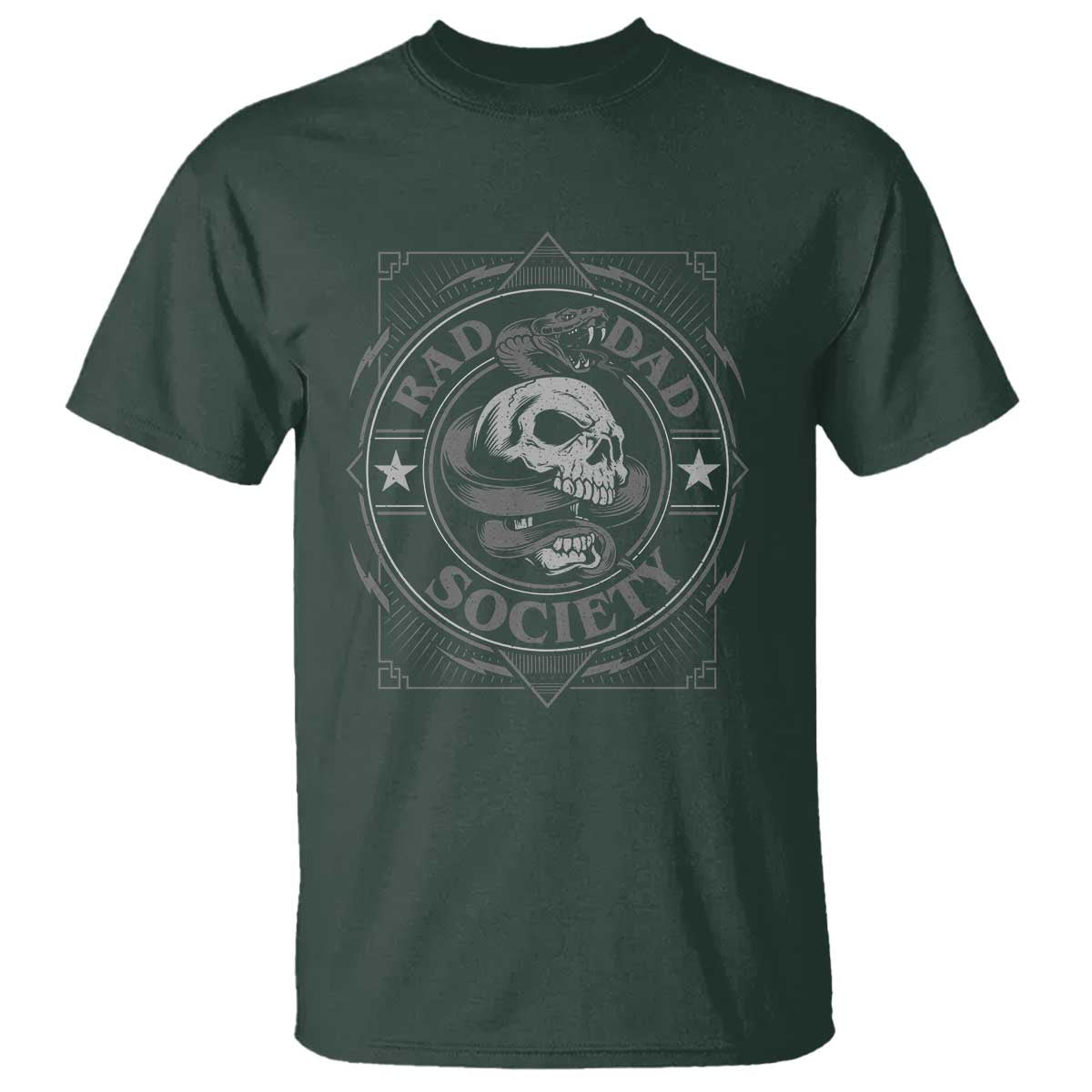 Funny Rad Dad Society T Shirt Vintage Skull Snake Fathers Day