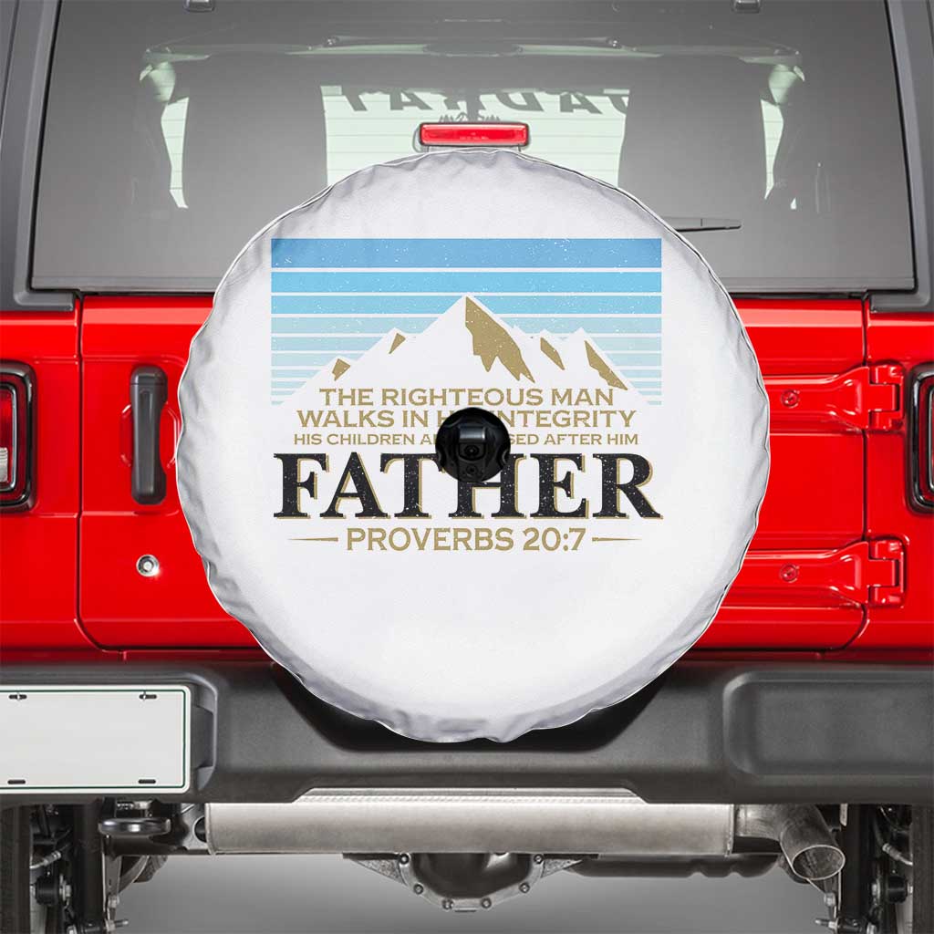 Funny Christian Father Spare Tire Cover The Righteous Man Walks In His Integrity Fathers Day