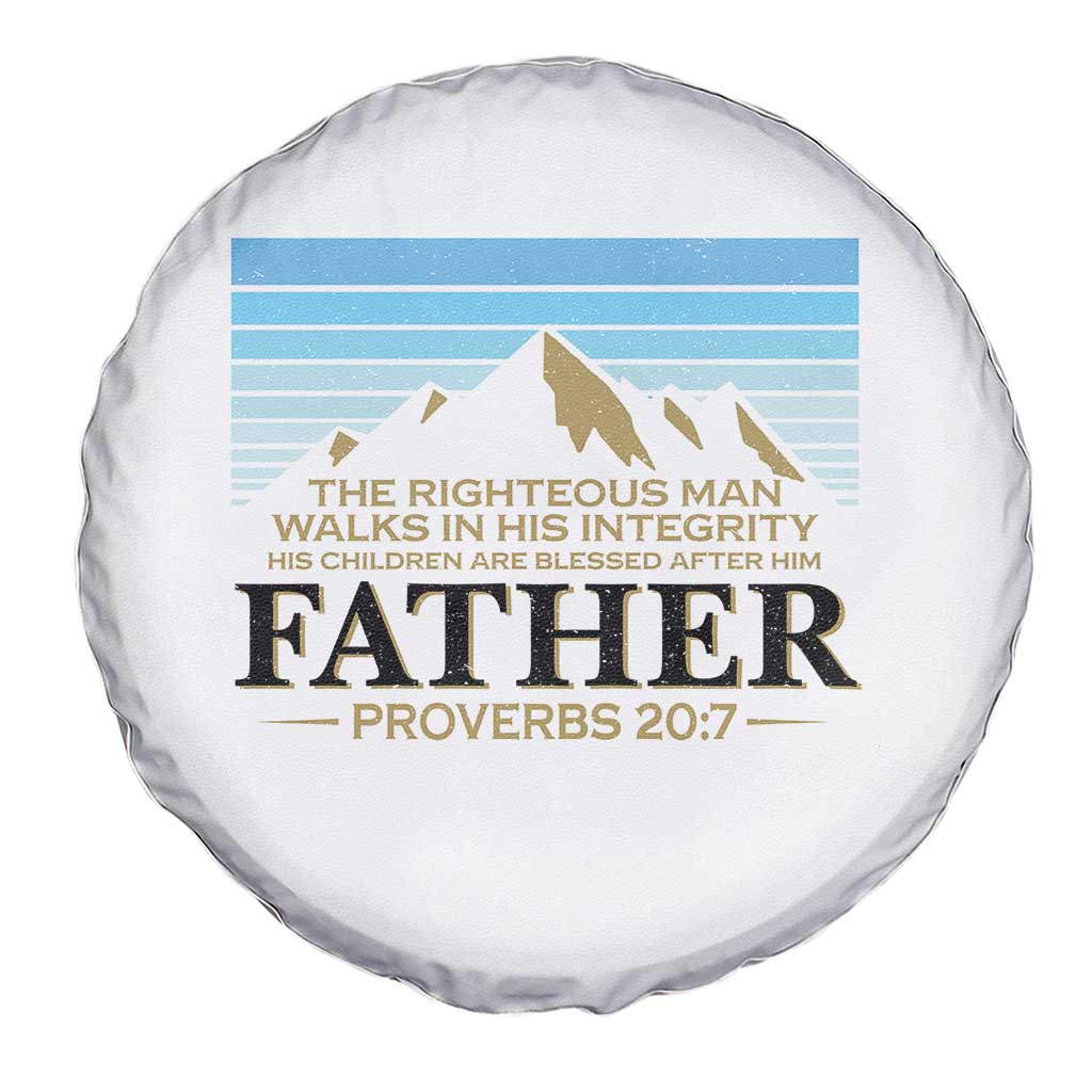 Funny Christian Father Spare Tire Cover The Righteous Man Walks In His Integrity Fathers Day