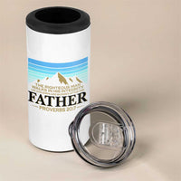 Funny Christian Father 4 in 1 Can Cooler Tumbler The Righteous Man Walks In His Integrity Fathers Day