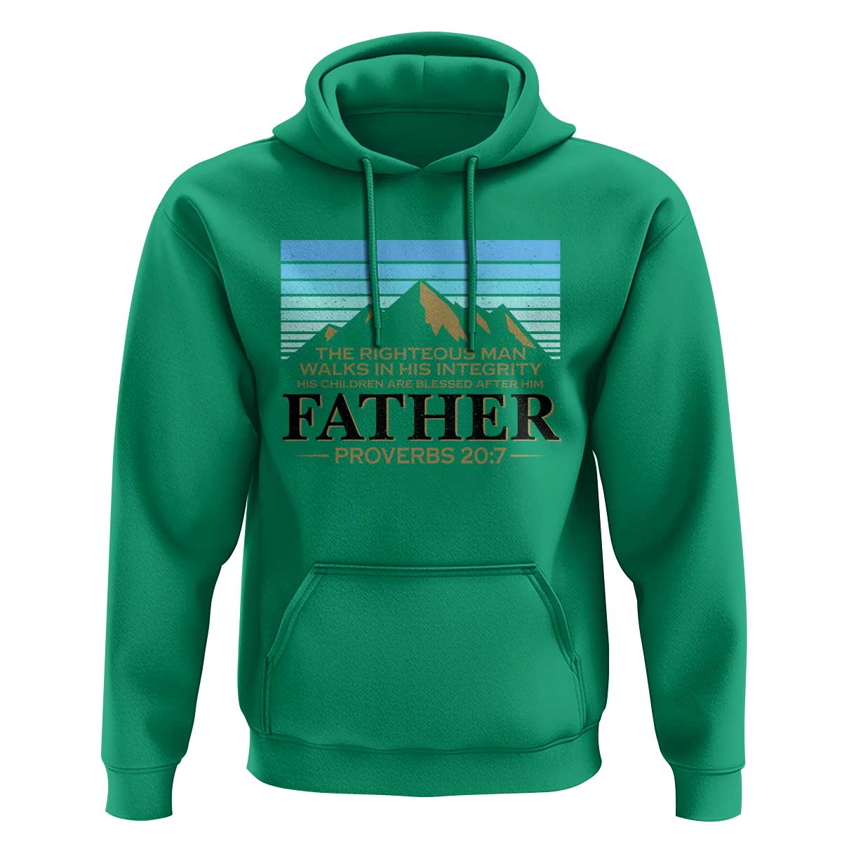 Funny Christian Father Hoodie The Righteous Man Walks In His Integrity Fathers Day