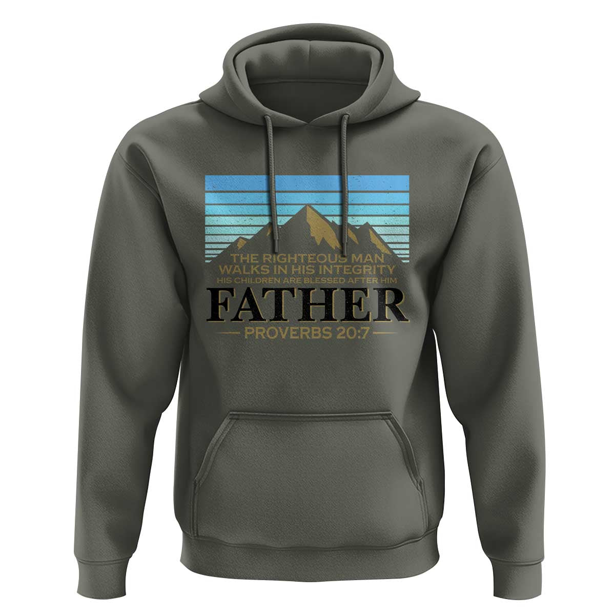 Funny Christian Father Hoodie The Righteous Man Walks In His Integrity Fathers Day