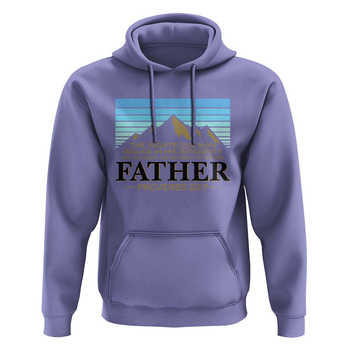 Funny Christian Father Hoodie The Righteous Man Walks In His Integrity Fathers Day