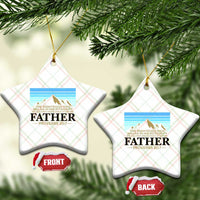 Funny Christian Father Ceramic Ornament The Righteous Man Walks In His Integrity Fathers Day - Wonder Print Shop