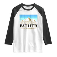 Funny Christian Father Raglan Shirt The Righteous Man Walks In His Integrity Fathers Day