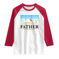 Funny Christian Father Raglan Shirt The Righteous Man Walks In His Integrity Fathers Day