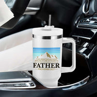 Funny Christian Father Tumbler With Handle The Righteous Man Walks In His Integrity Fathers Day