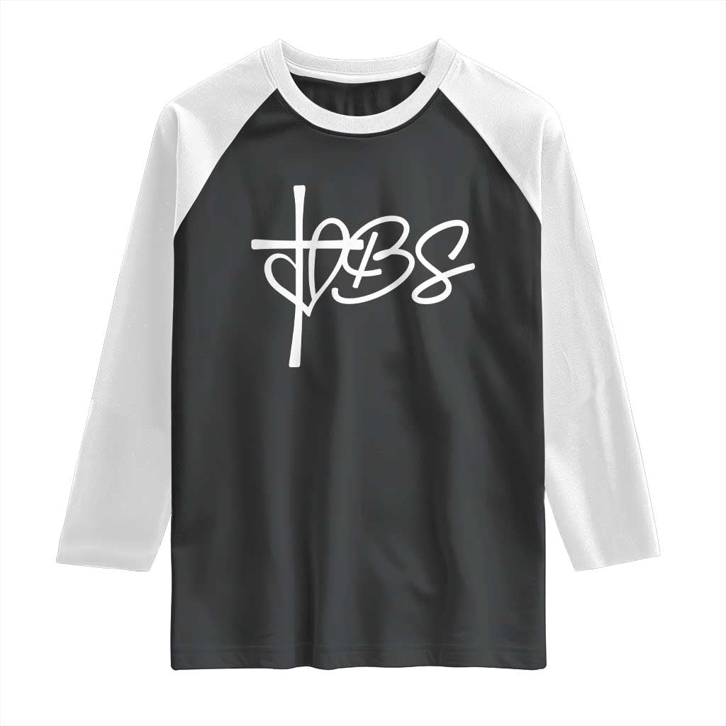 Funny VBS Vacation Bible School Raglan Shirt Heart Cross - Wonder Print Shop
