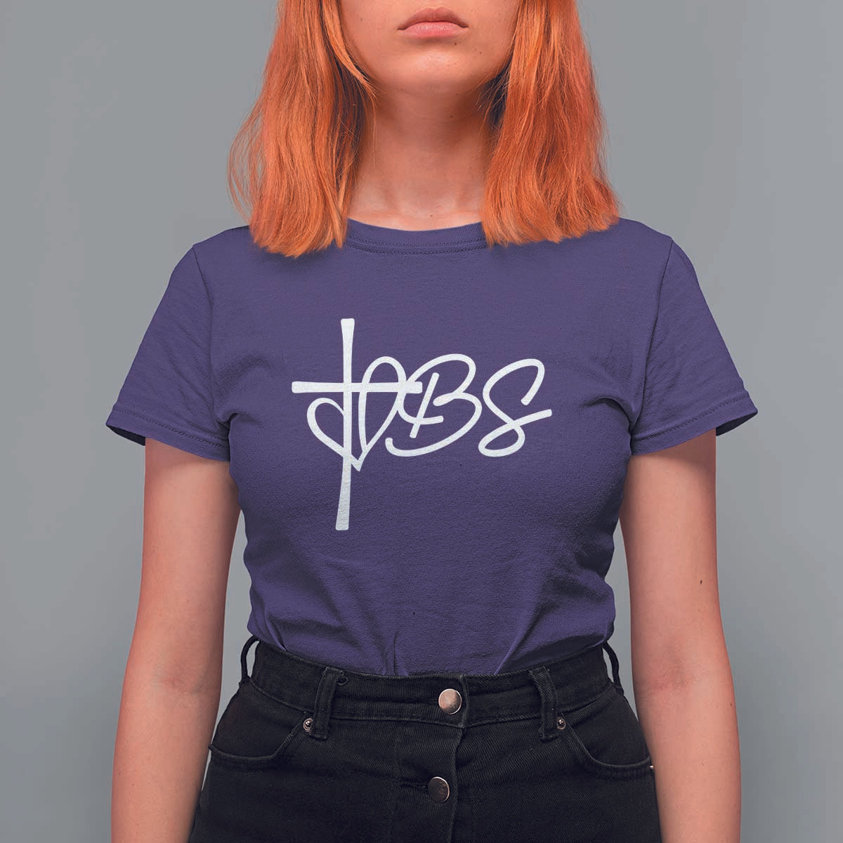 Funny VBS Vacation Bible School T Shirt For Women Heart Cross - Wonder Print Shop