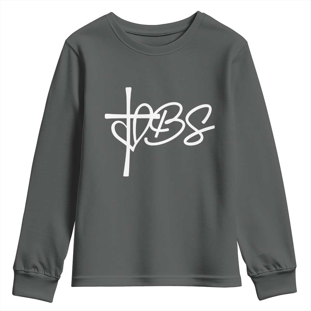 Funny VBS Vacation Bible School Youth Sweatshirt Heart Cross - Wonder Print Shop