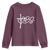 Funny VBS Vacation Bible School Youth Sweatshirt Heart Cross - Wonder Print Shop