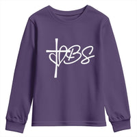Funny VBS Vacation Bible School Youth Sweatshirt Heart Cross - Wonder Print Shop