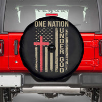 Funny One Nation Under God Spare Tire Cover 4th Of July Patriotic Christian American Flag - Wonder Print Shop
