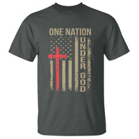 Funny One Nation Under God T Shirt 4th Of July Patriotic Christian American Flag - Wonder Print Shop