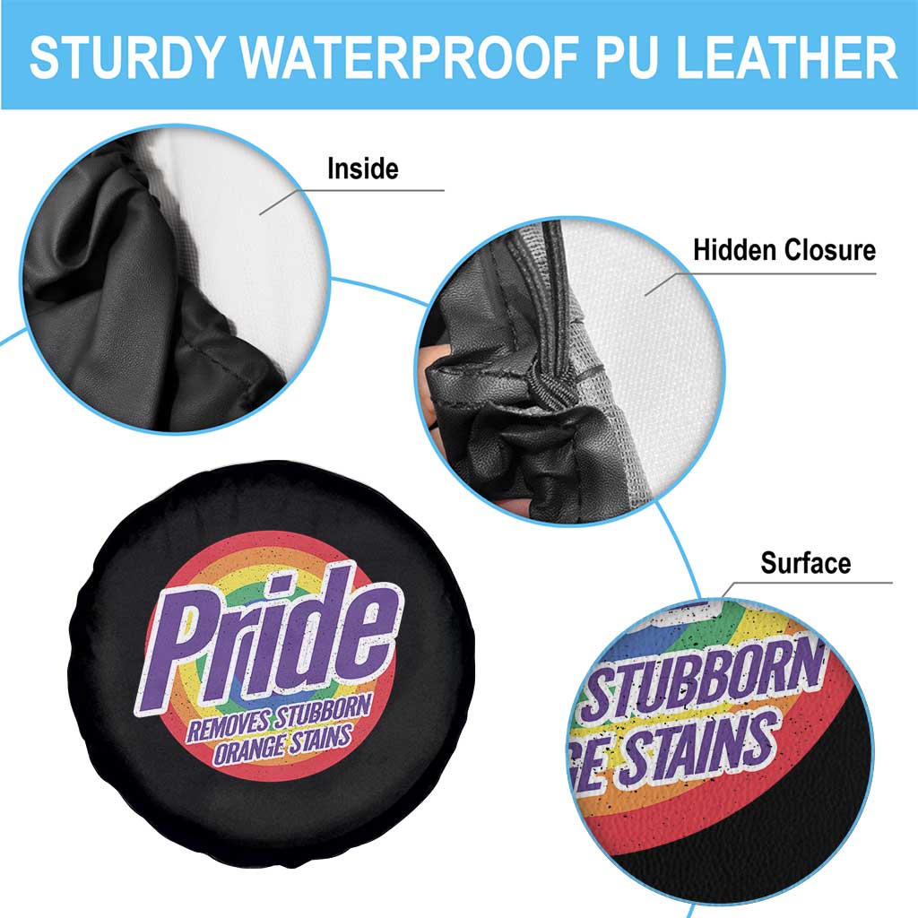 Funny Pride Removes Stubborn Orange Stains Spare Tire Cover LGBTQ Pride Month